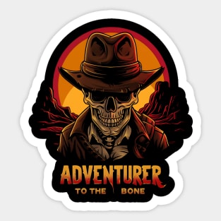 Adventurer to the Bone - Sunset - Indy Sticker